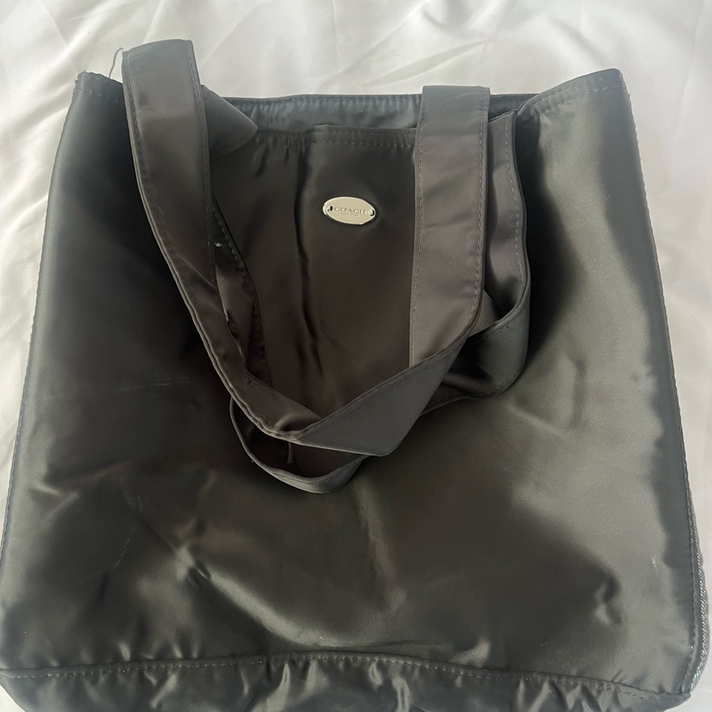 Black Nylon Tote Bag